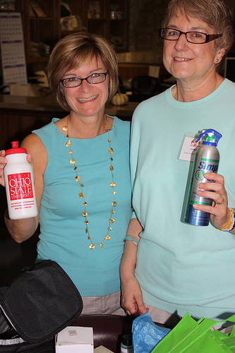 Farm and Dairy Editor Susan Crowell (left) with retiring advertising representative and publisher’s assistant, Georgeanne Wolf.