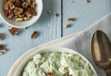 Pistachio Fluff A bowl of pistachio fluff, aka Watergate or Golden Gate Salad