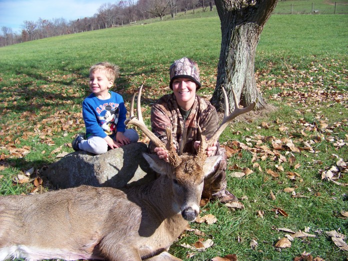 This 8-point buck was taken down with a crossbow by Jayme Ottena.