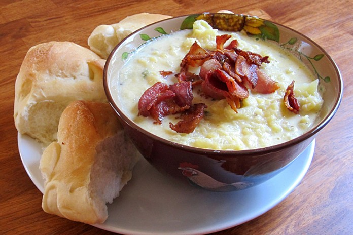 Squash soup with Bacon Squash soup with bacon