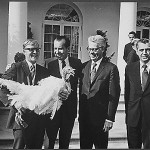 President Nixon receives a turkey