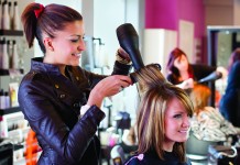 Finding answers in a beauty shop photo of a hair salon