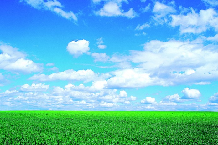 field and sky farmland and sky
