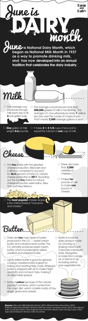 National dairy month infographic