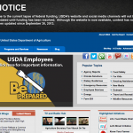USDA website now live, sort of USDA website