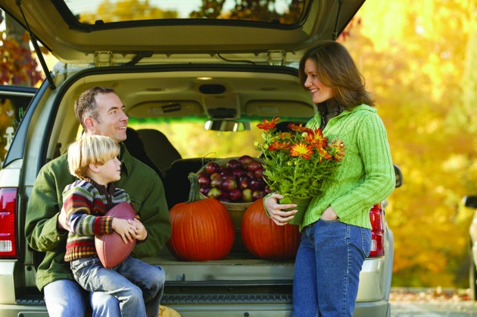 family with pumpkins family with pumpkins