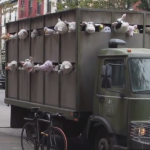 British graffiti artist Banksy takes on meat industry Banksy, Sirens of the Lambs