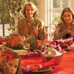 Giving thanks for family and opportunities made possible family gathered around Thanksgiving table