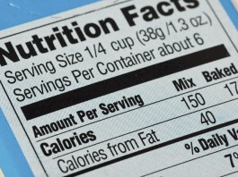 nutrition label