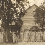 Leaning on the fence