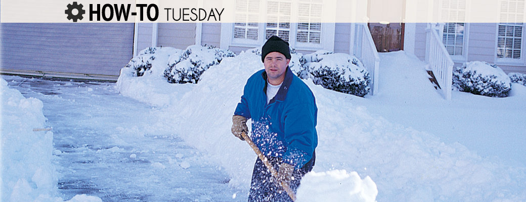 man shoveling snow