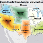 Climate hubs map