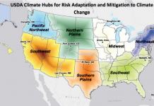 ‘Climate Hubs’ to help farmers mitigate the impacts of climate change Climate hubs map