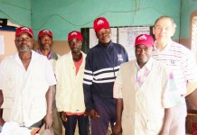 Extension educator lending a hand to rural farmers in Mozambique, Africa