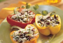 Grilled Black Bean and Rice-Stuffed Peppers