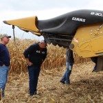 Checking out the corn header