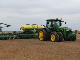 Rainy days and Mondays always get me down John Deere planter in action