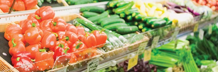 produce produce at grocery store