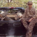Stack of firewood in truckbed