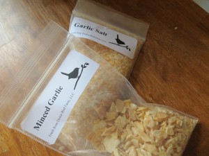 minced garlic and garlic salt