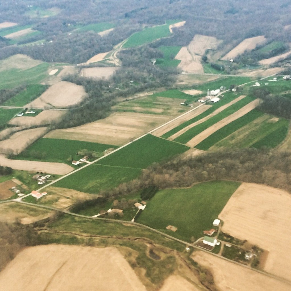 Earth Day farmland from plane