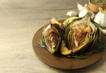 Lemon and Garlic Roasted Artichokes