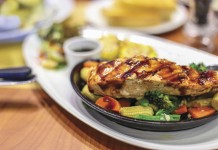 Cedar-planked Wild Salmon with Sauce