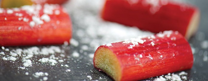 cut rhubarb stalks cut rhubarb stalks