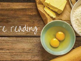 table with baking ingredients