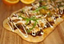 Southwestern Orange BBQ Chicken Flatbread