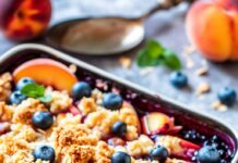 Blueberry Nectarine Cobbler