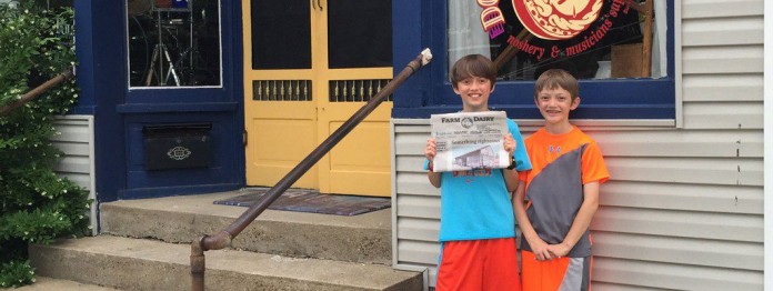 vac_snyder We stopped by the Dough Re Mi bakery, in Buckhannon, West Virginia, with Andrew and Jonathan Snyder, where owners Trent Porter and Heather Schneider treated us (and Grandma Betty Glenn!) to fresh dripped coffee and some tasty, fresh organic treats.