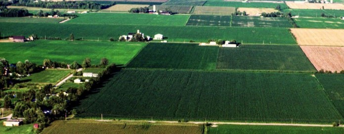 aerial farm shot