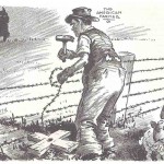 What was making news in America in 1939 American farmer cartoon