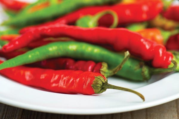 hot peppers red and green hot peppers