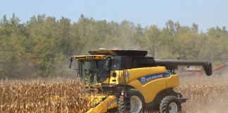 Farmers leasing more equipment FSR New Holland combine