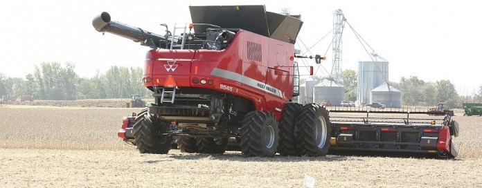 Massey Ferguson combine.Farm Science Review Massey Ferguson combine.Farm Science Review