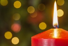 All is calm, the future is bright red candle