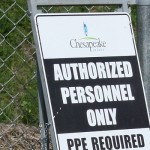 Although oil and gas production is up, Chesapeake posts 3Q loss chesapeake well site sign