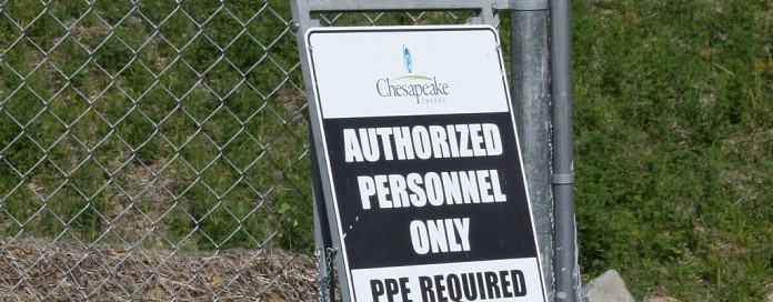 chesapeake well site sign