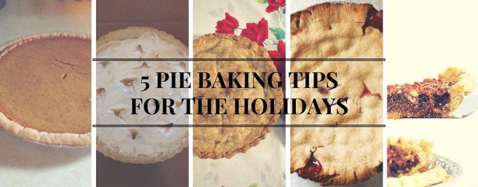 collage of pies - 5 pie baking tips for the holidays
