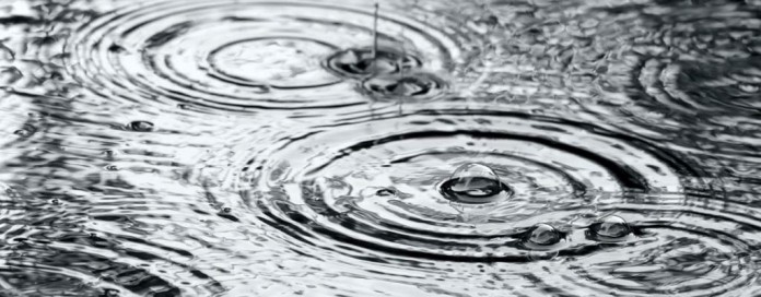 raindrops on puddles