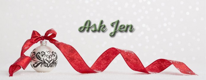 Ask Jen with Christmas ornament Ask Jen with Christmas ornament