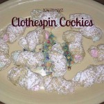 clothespin cookies on plate