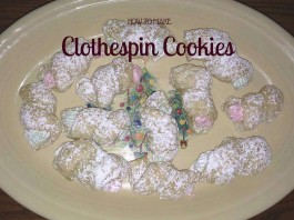 clothespin cookies on plate