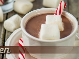 hot chocolate and marshmallows