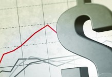 Numbers added to an emotional market market chart graphic