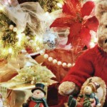 toys by Christmas tree