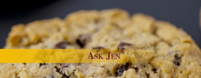 Ask Jen cookie Ask Jen text with cookie