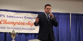 ‘Can I get five … 10 … how about 15 … SOLD!’ Daniel Reeder competes in bid calling contest